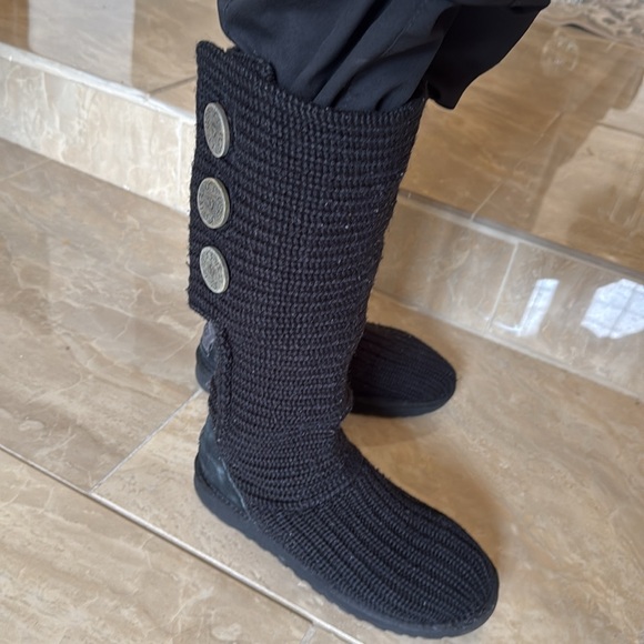 UGG Shoes - UGG Women's Black Knit Button Boots